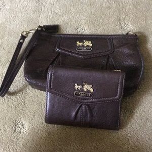 Coach wristlet and wallet